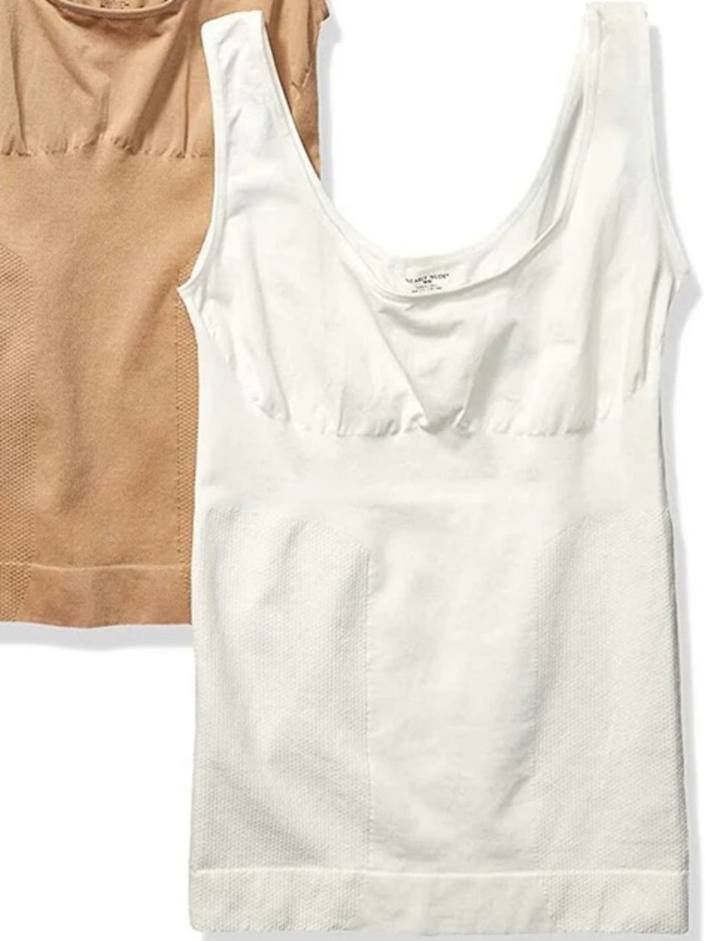 NWT Nearly Nude Seamless Shaping Scopp Neck Tank Top in White | Size M/L